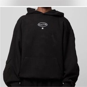Loiter Boxy Oversized Black Skeleton Hoodie